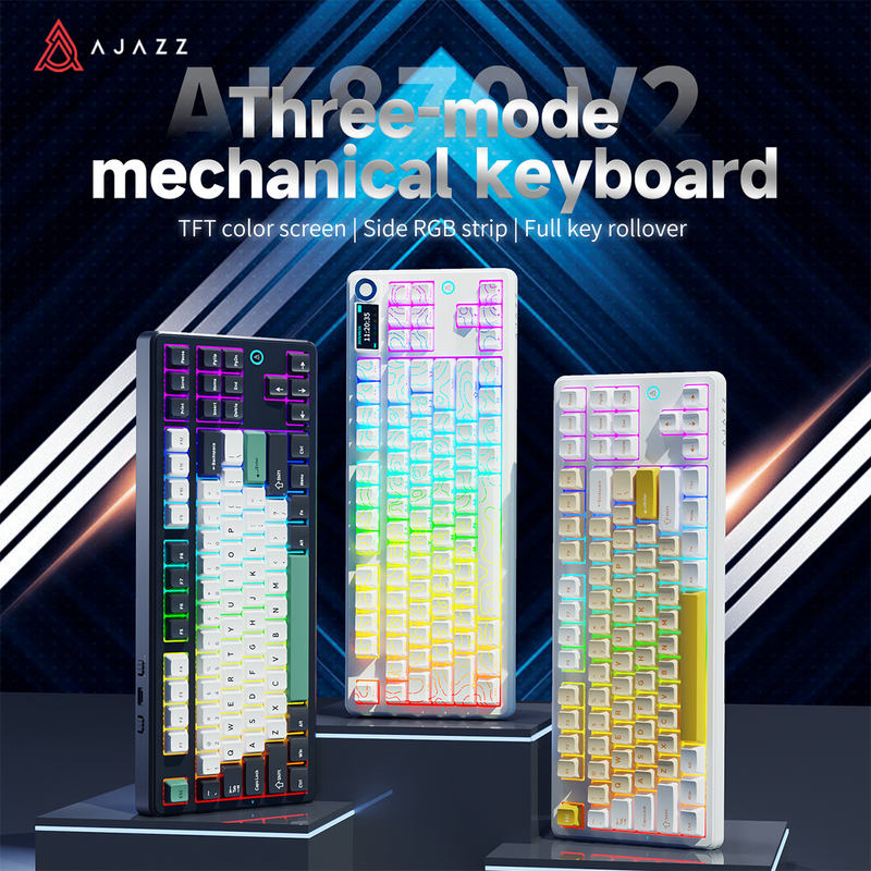 Load image into Gallery viewer, AJAZZ AK870 TKL Wireless Mechanical Keyboard