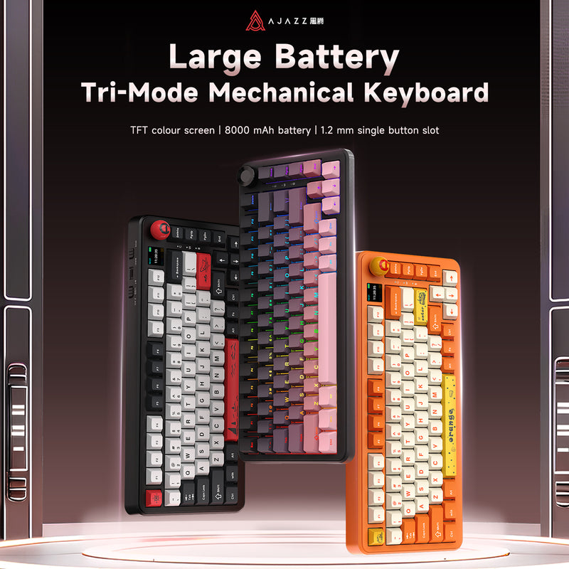 Load image into Gallery viewer, AJAZZ AK820 Max Plus 75% (Screen) Wireless Mechanical Keyboard