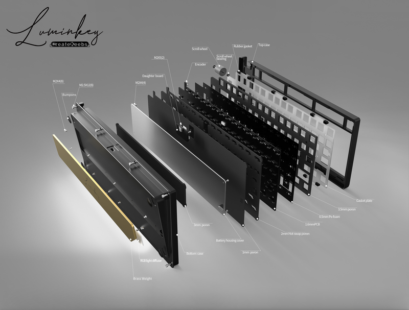 Load image into Gallery viewer, Createkeebs Luminkey75 75% Custom Mechanical Keyboard