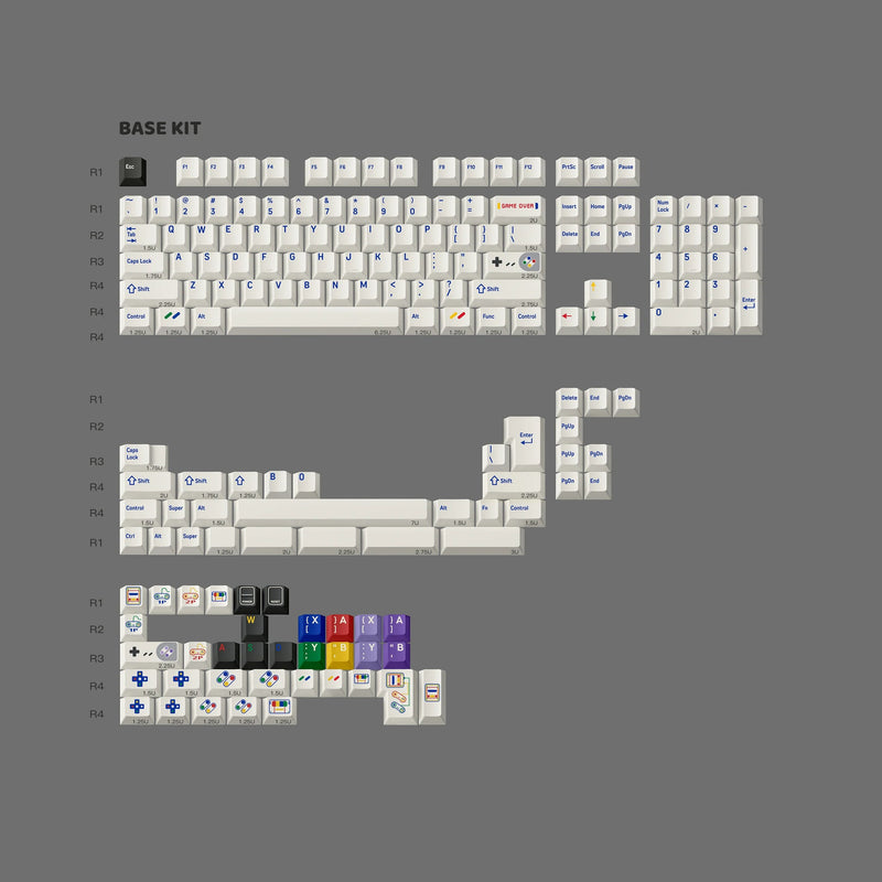 Load image into Gallery viewer, FBB SFC 1990 PBT Cherry Profile Keycap Set