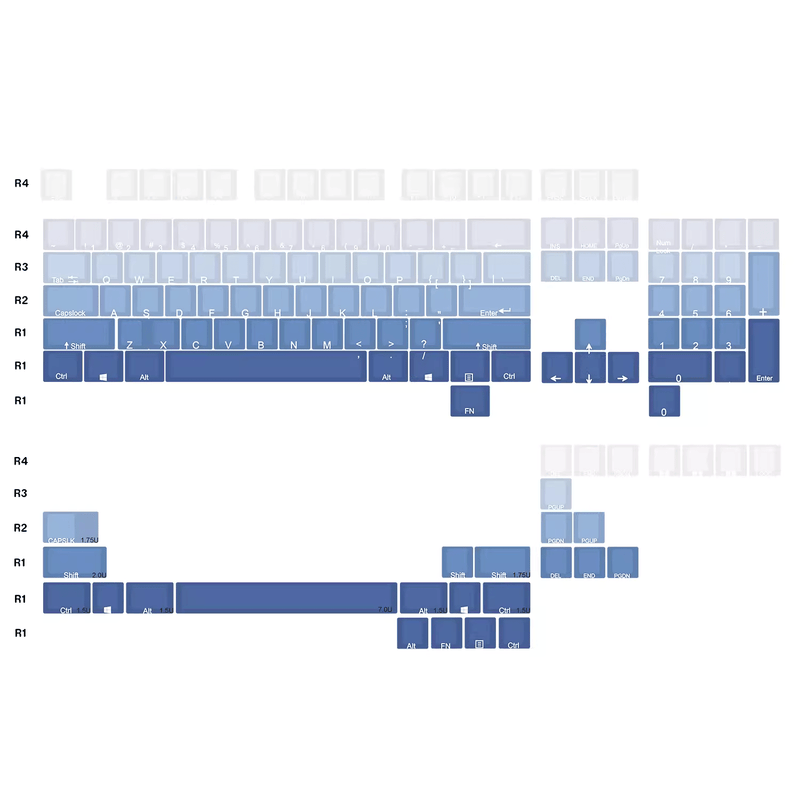 Load image into Gallery viewer, JKDK Shine Through OEM Profile PBT Keycaps