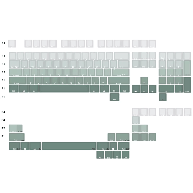 Load image into Gallery viewer, JKDK Shine Through OEM Profile PBT Keycaps