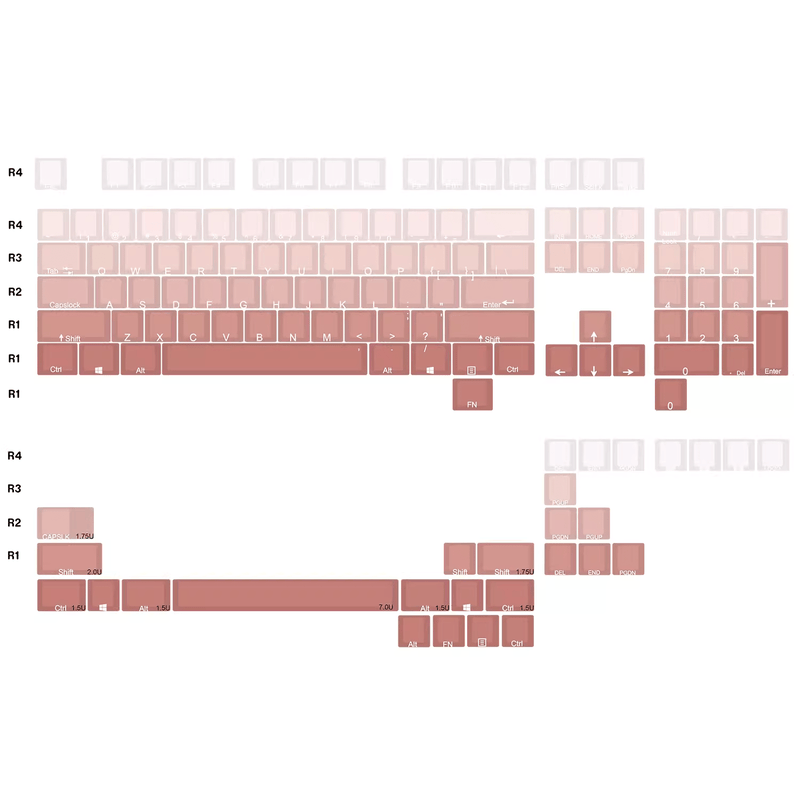 Load image into Gallery viewer, JKDK Shine Through OEM Profile PBT Keycaps