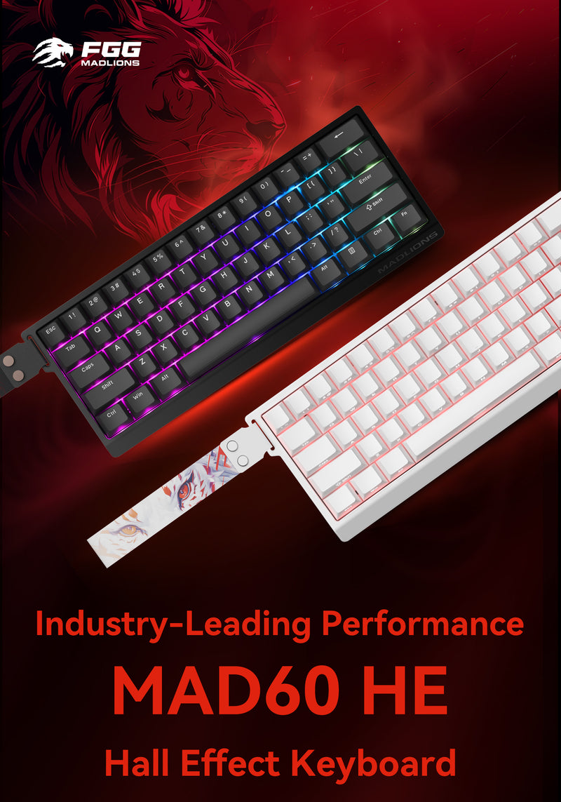 Load image into Gallery viewer, Madlions MAD60 HE PRO 60% Hall Effect Custom Gaming Keyboard