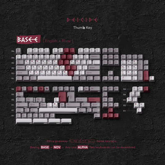 THUMB KEY X DOMIKEY DEICIDE Dye-Sub Cherry Profile Keycaps