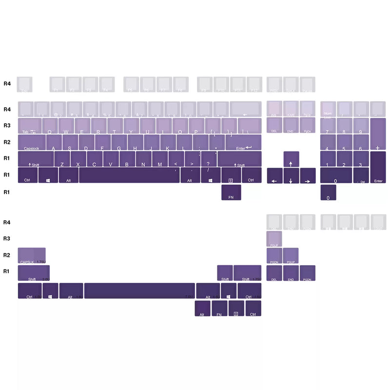 Load image into Gallery viewer, JKDK Shine Through OEM Profile PBT Keycaps