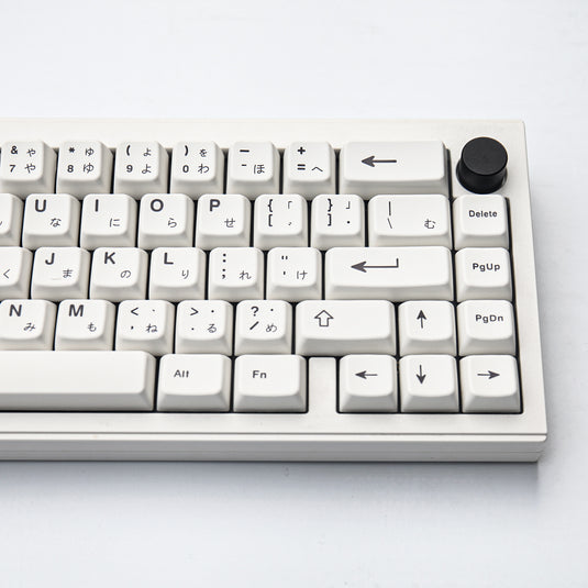 Mecha Black on White Hiragana MDA Profile Keycaps