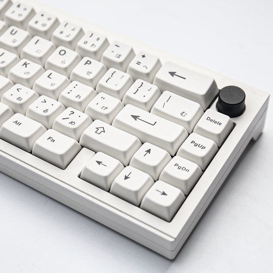 Mecha Black on White Hiragana MDA Profile Keycaps