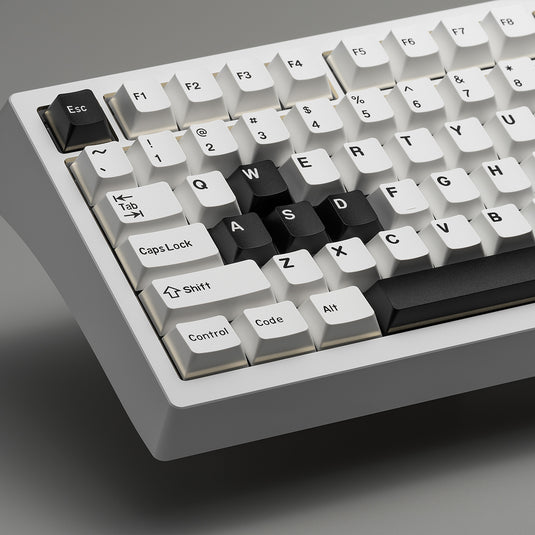 Black on White (BOW) PBT Doubleshot Cherry Profile Keycaps