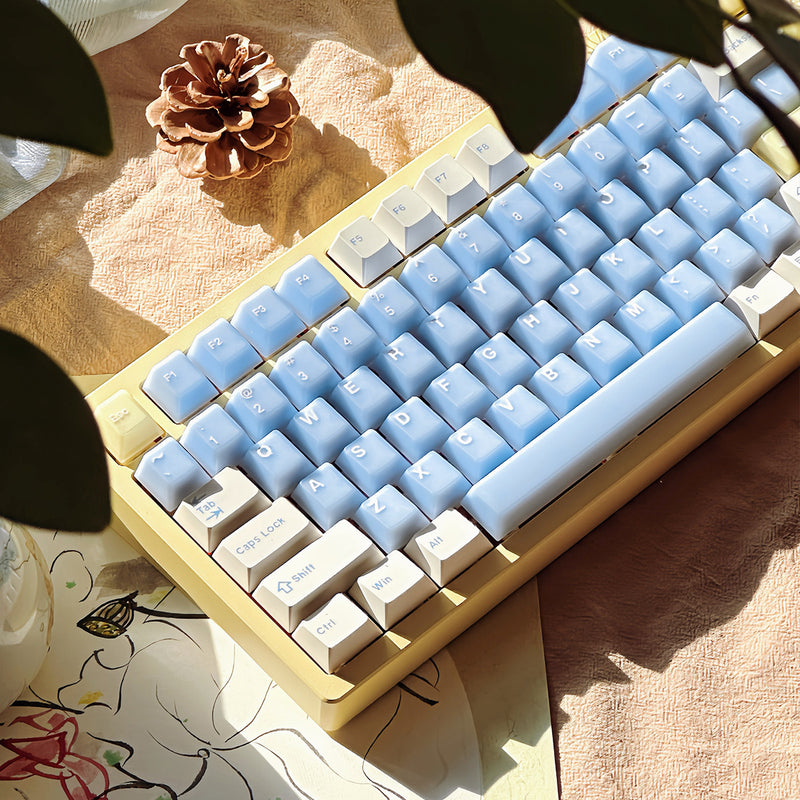 Load image into Gallery viewer, Sea Salt Lemon Candy Cherry Profile PBT+PC Double Shot Jelly Keycap Set