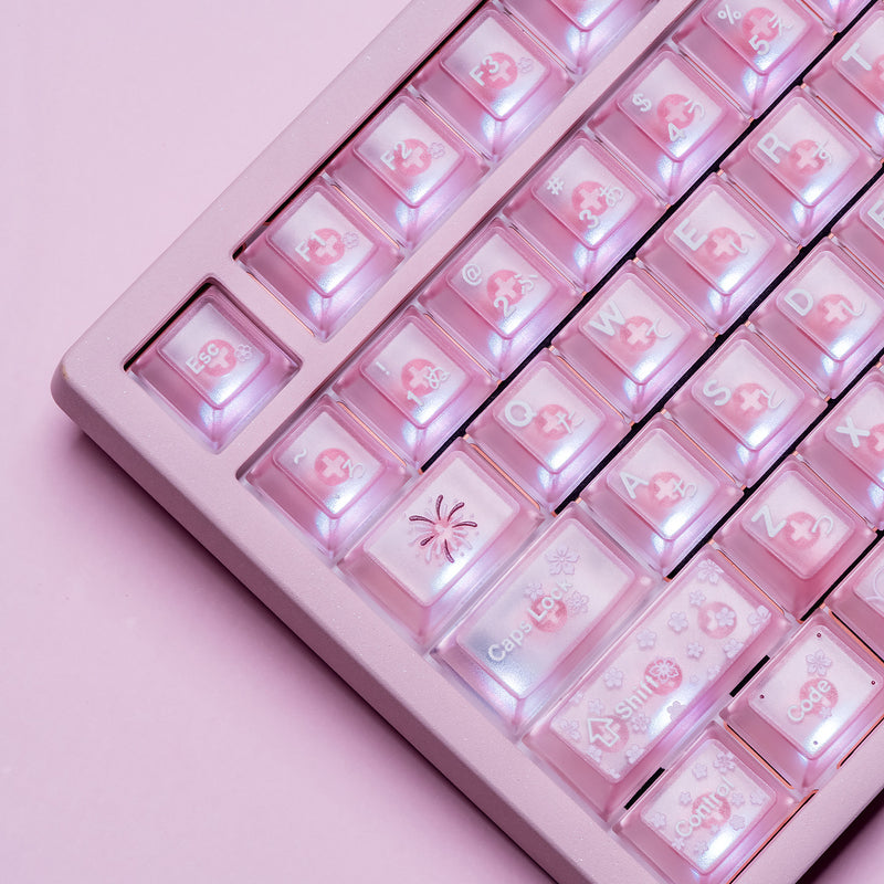 Load image into Gallery viewer, Sakura Blossom Forsted Cherry Profile Keycap Set