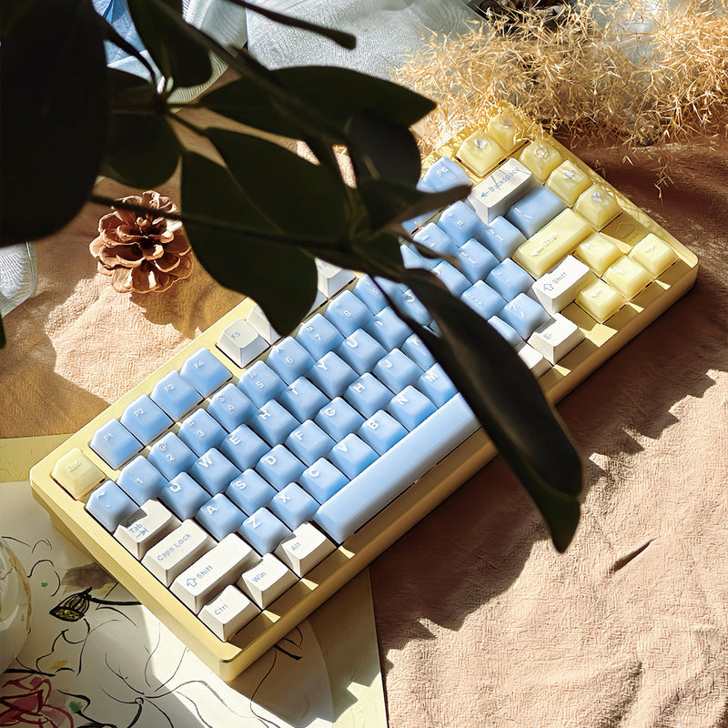 Load image into Gallery viewer, Sea Salt Lemon Candy Cherry Profile PBT+PC Double Shot Jelly Keycap Set