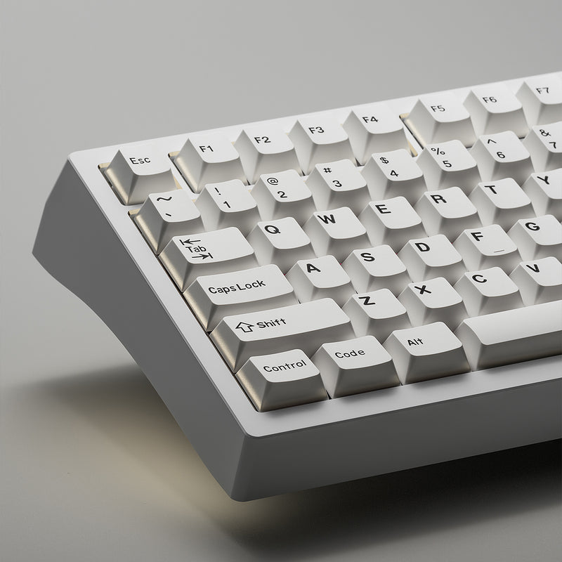 Load image into Gallery viewer, Black on White (BOW) PBT Doubleshot Cherry Profile Keycaps