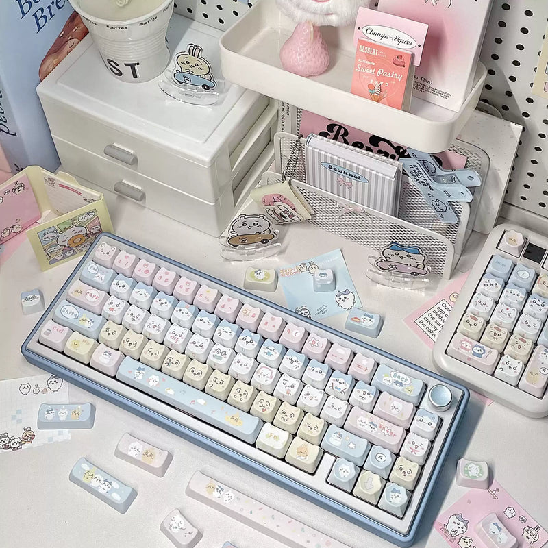 Load image into Gallery viewer, Mecha Chiikawa Themed MAO Profile Keycap Set