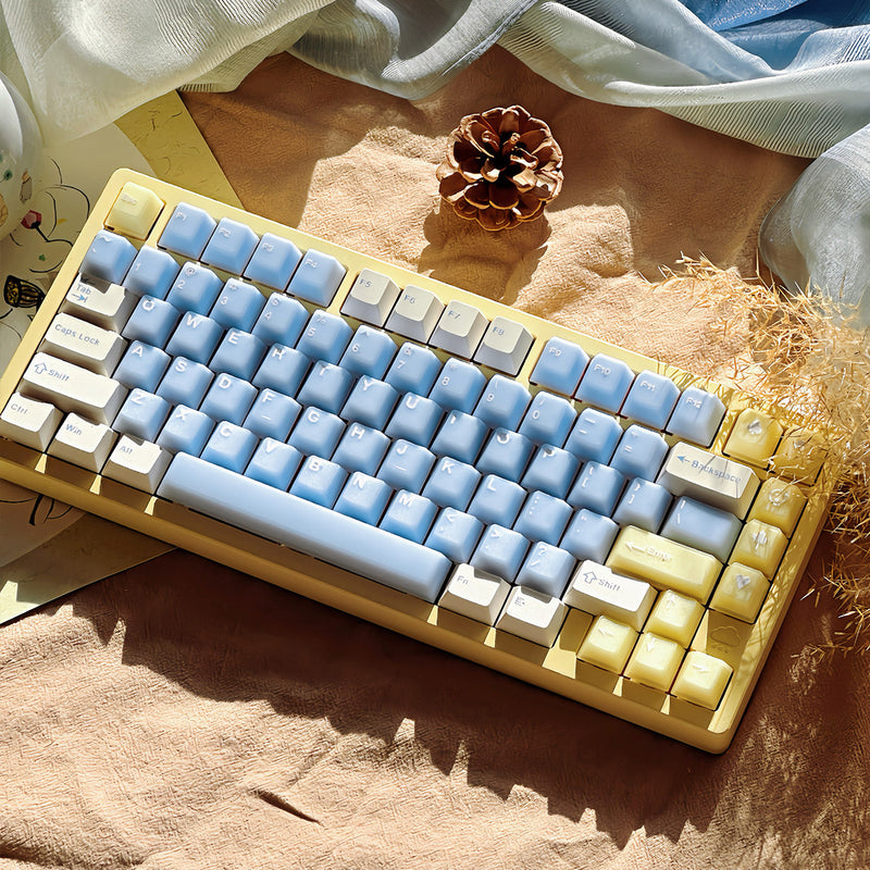 Load image into Gallery viewer, Sea Salt Lemon Candy Cherry Profile PBT+PC Double Shot Jelly Keycap Set