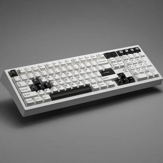 Black on White (BOW) PBT Doubleshot Cherry Profile Keycaps