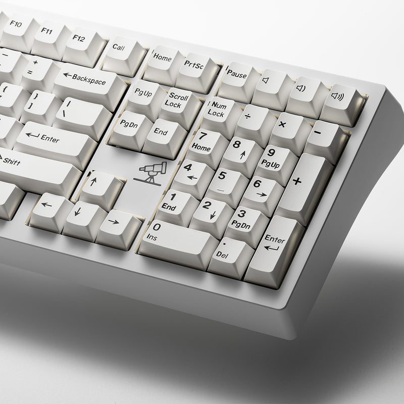 Load image into Gallery viewer, Black on White (BOW) PBT Doubleshot Cherry Profile Keycaps