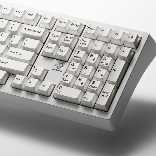 Black on White (BOW) PBT Doubleshot Cherry Profile Keycaps