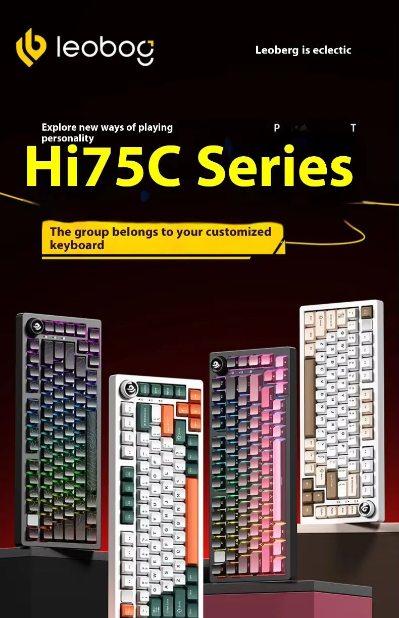 Load image into Gallery viewer, Leobog Hi75C Pro Aluminum 75% Barebones Keyboard Kit