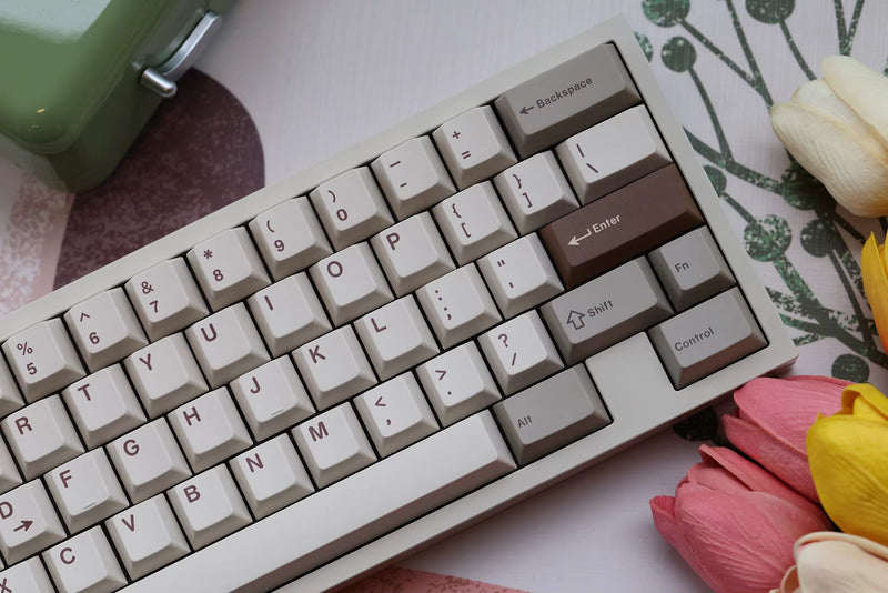 Load image into Gallery viewer, JKDK Retro Chocolate Cherry Profile Keycaps