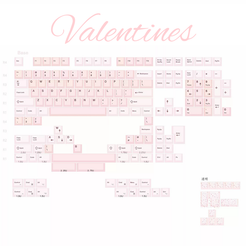 Load image into Gallery viewer, JKDK Valentines Cherry Profile Keycaps