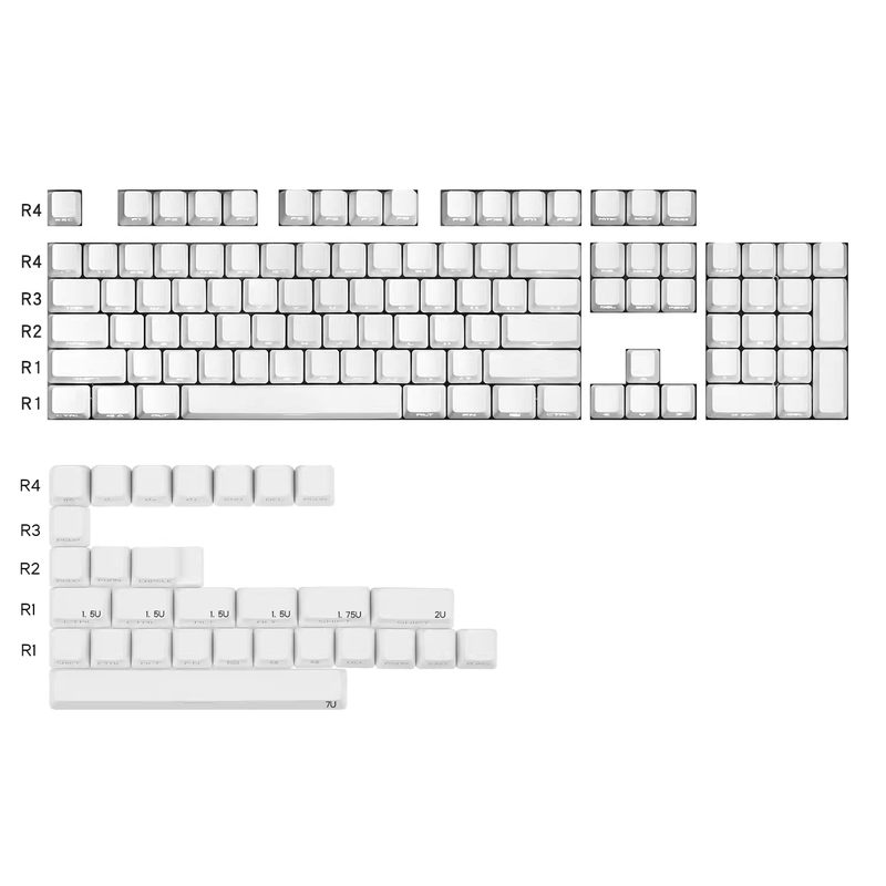 Load image into Gallery viewer, JKDK Shine Through OEM Profile PBT Keycaps