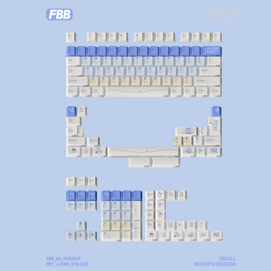 FBB Holiday PBT Cherry Profile Keycap Set