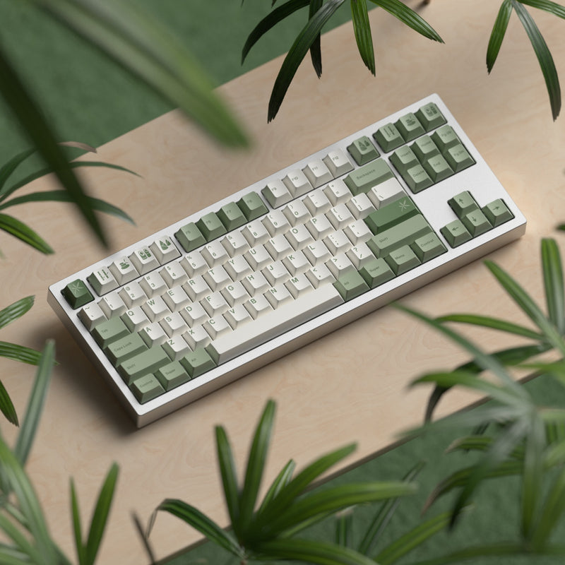 Load image into Gallery viewer, JKDK Bamboo Forest PBT Cherry Profile Dye-Sub Keycap Set