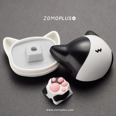 Load image into Gallery viewer, ZOMO Plus Multi-Color ABS & Silicone Kitty Paw Artisan Keycap