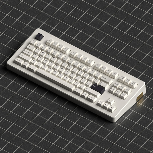 JKDK Black on White PBT Cherry Profile Dye-Sub Keycap Set