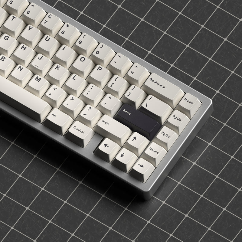 Load image into Gallery viewer, JKDK Black on White PBT Cherry Profile Dye-Sub Keycap Set