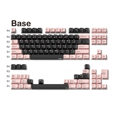 Load image into Gallery viewer, JKDK Black Pink PBT Keycaps
