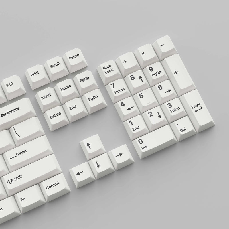 Load image into Gallery viewer, Keychron Cherry Double Shot PBT Keycap Set - Black on White
