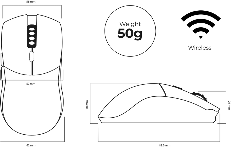 Load image into Gallery viewer, Glorious Series One Pro Ultralight Wireless Mouse