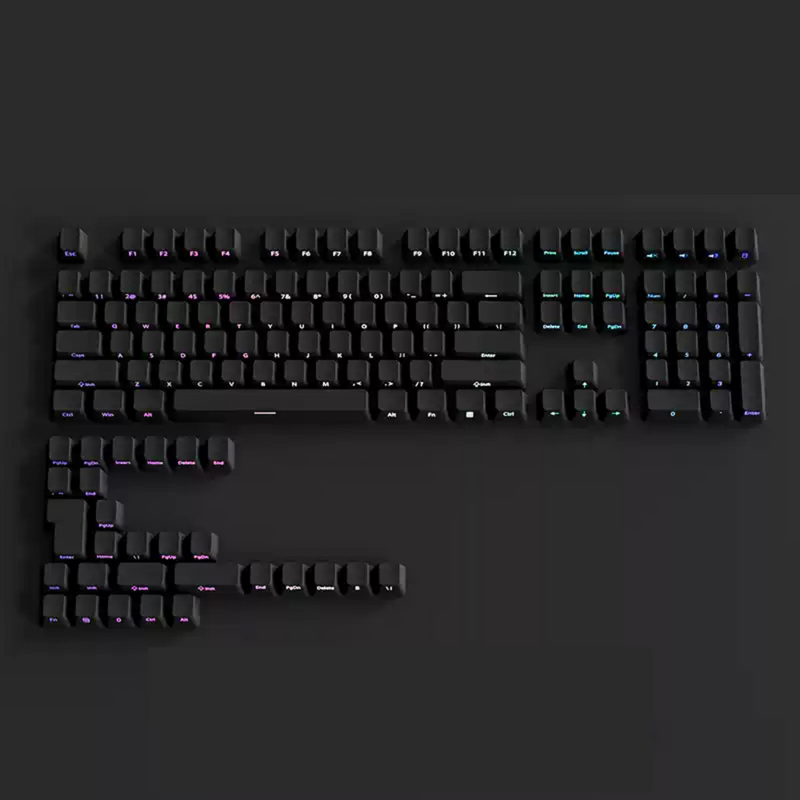 Load image into Gallery viewer, Gradient Shine Through Cherry Profile PBT Keycaps [Side Printed]
