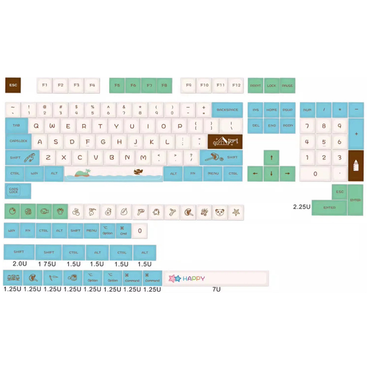 Island Retreat PBT Dye Sub XDA Profile Keycap Set