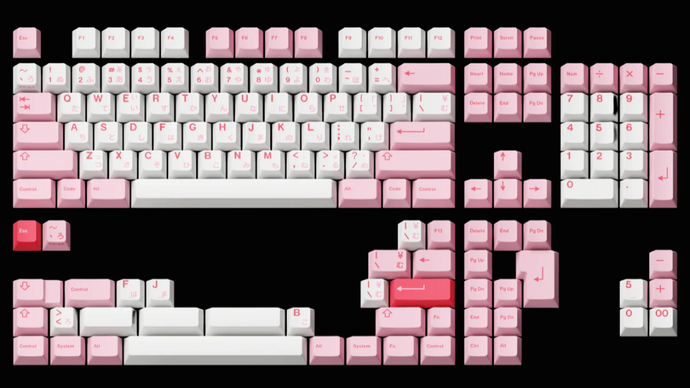 [In-Stock] GMK Hazakura Double-Shot ABS Keycaps