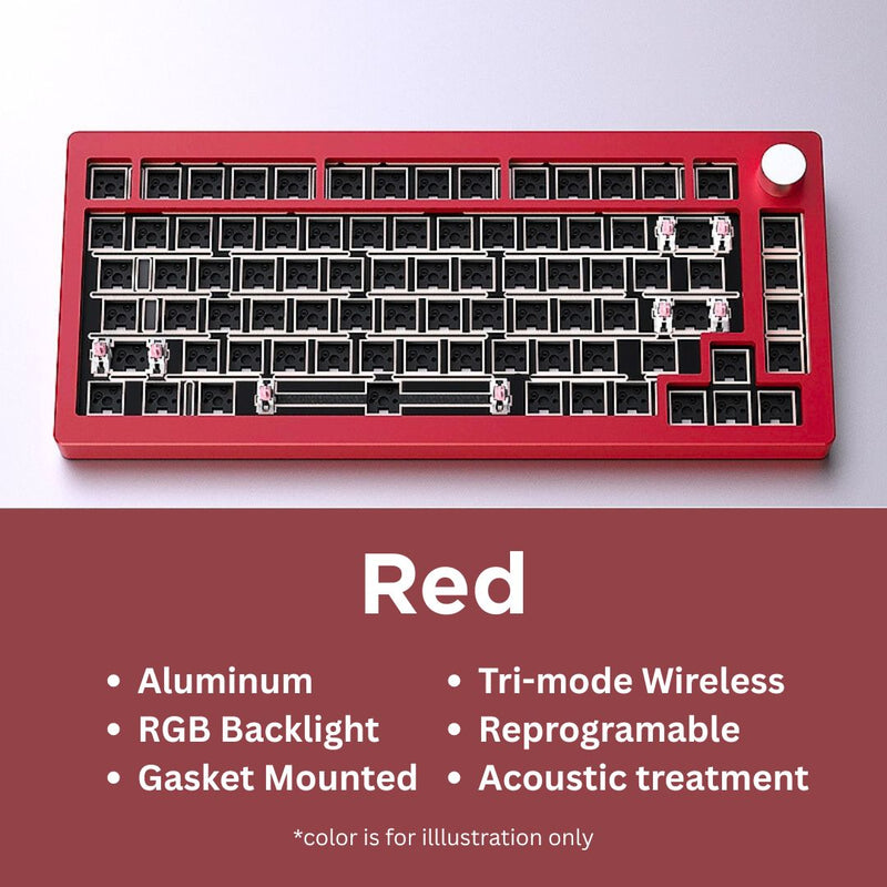 Load image into Gallery viewer, HJS ALU75V2 75% Wireless Aluminum Barebones Kit
