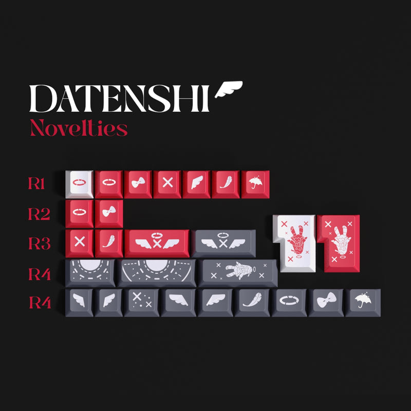 Load image into Gallery viewer, [GB] MW Datenshi Cherry Profile Dye-sub PBT Keycap Set
