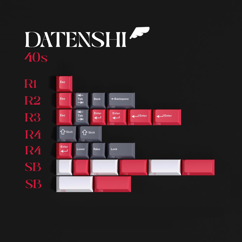Load image into Gallery viewer, [GB] MW Datenshi Cherry Profile Dye-sub PBT Keycap Set
