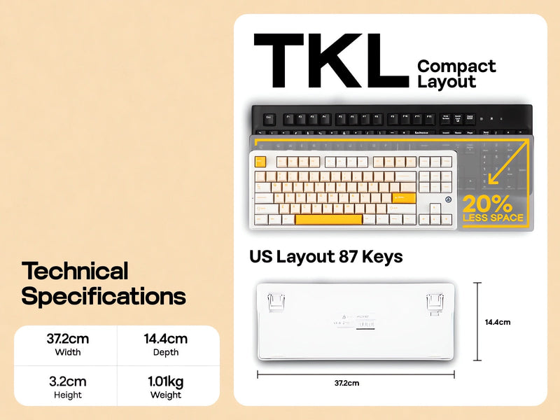 Load image into Gallery viewer, AJAZZ AK870 V2 TKL Wireless Mechanical Keyboard

