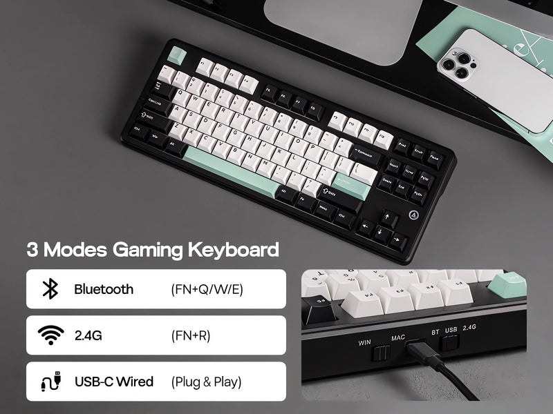 Load image into Gallery viewer, AJAZZ AK870 V2 TKL Wireless Mechanical Keyboard
