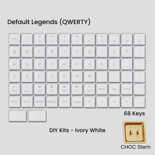 [GB] Awekeys Air Low-Profile Metal Keycaps (Choc)