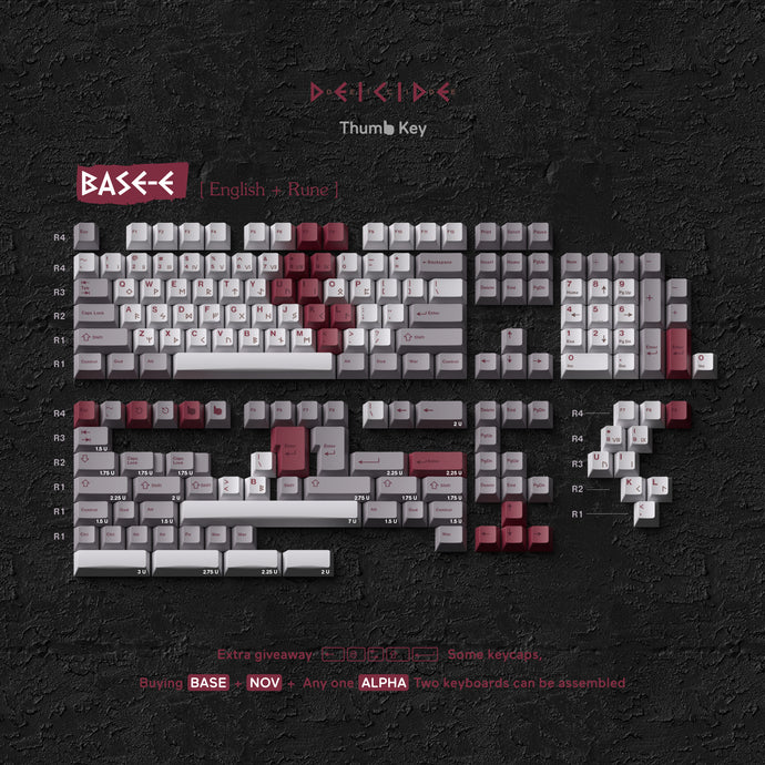 THUMB KEY X DOMIKEY DEICIDE Dye-Sub Cherry Profile Keycaps