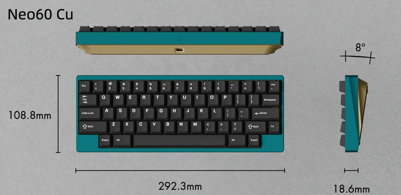 Load image into Gallery viewer, [Extras] Neo60 Cu Custom Mechanical Keyboard Kit
