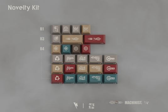 [In-Stock] Keykobo Machinist ABS Keycaps Doubleshot Cherry Profile