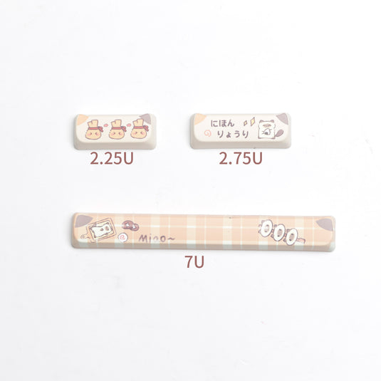 Cat themed MAO Profile Keycaps