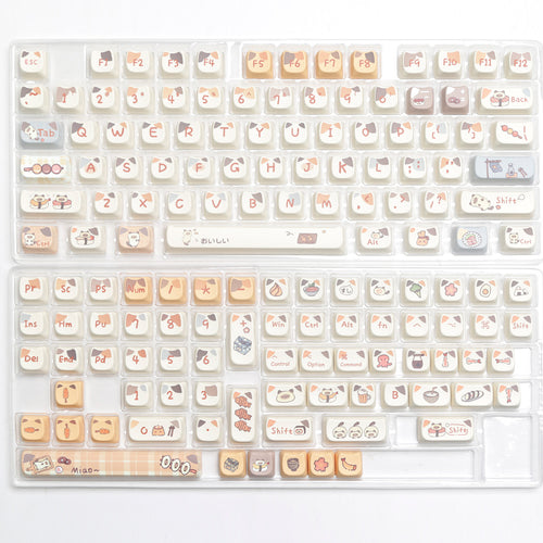 Mecha Siamese Cat MAO Profile Keycaps