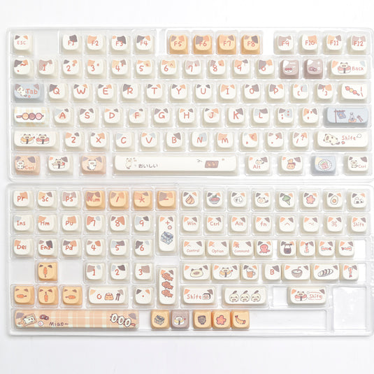Cat themed MAO Profile Keycaps