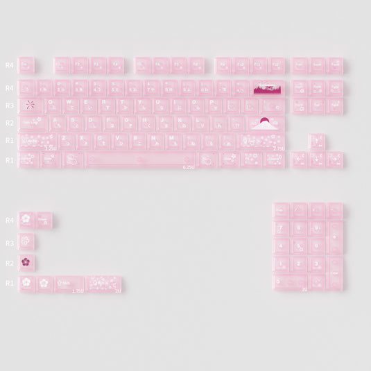 Sakura Blossom Forsted Cherry Profile Keycap Set